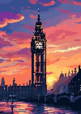 London pixel art