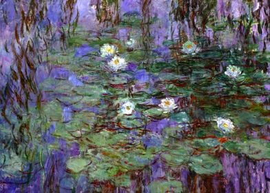 Blue Water Lilies by Monet