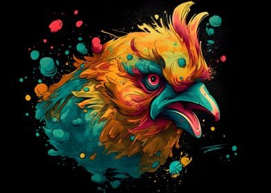 Cartoon style of chicken