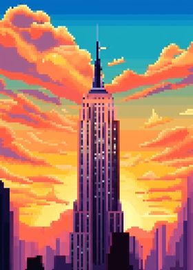 Empire state pixel art