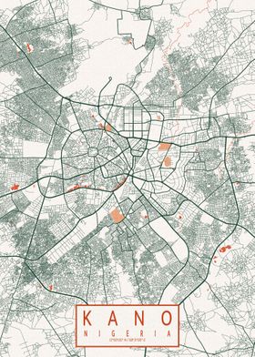 Kano City Map Bohemian