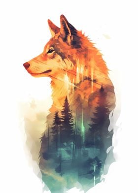 Wolf exposure art