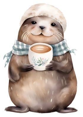 Seal with Coffee 