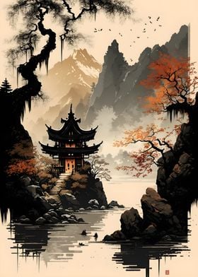 Watercolor Chinese style