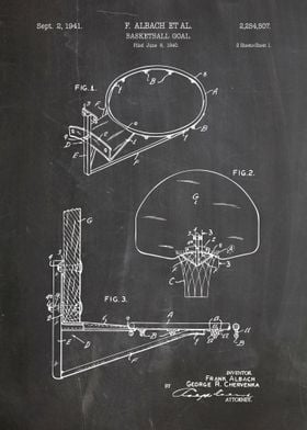 Basketball goal patent 