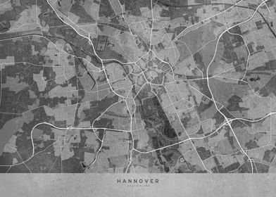 Hanover map in gray