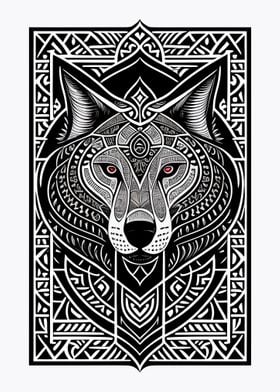 wolf tattoo colorful