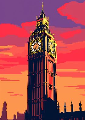 Big ben pixel art