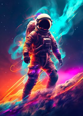 Space Flames Astronaut