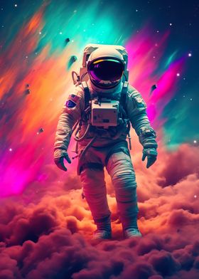 Space Clouds Astronaut