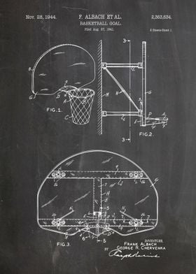 Basketball goal patent 