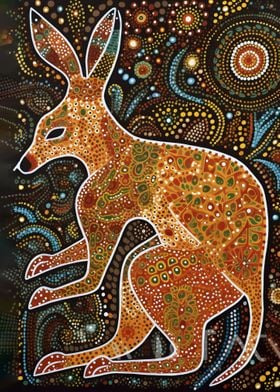 Kangaroo Aboriginal Art