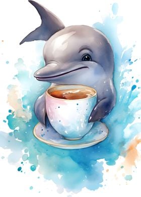 Dolphin with Coffee