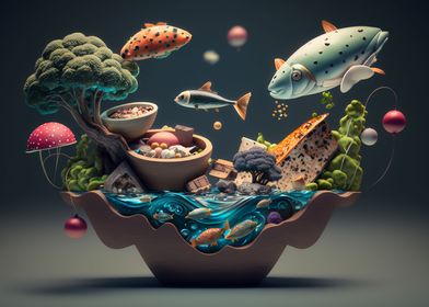 Food 3D Still Life 4