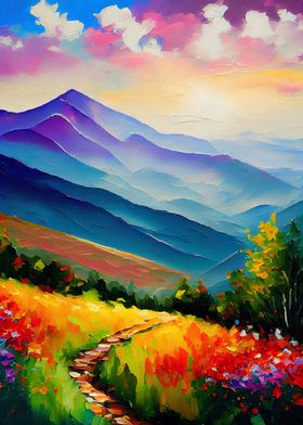 Palette Knife Mountains 22