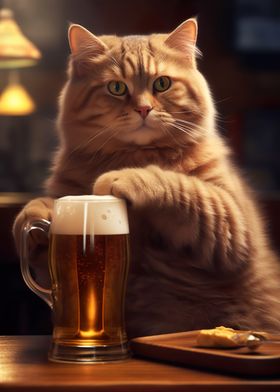 Cat Beer Pub Drink