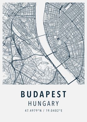 budapest simple map