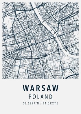 warsaw simple map