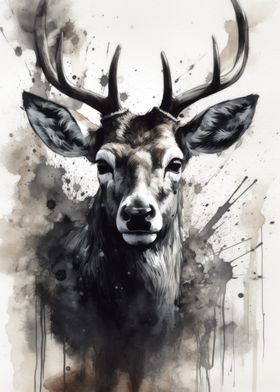 Deer Beauty Black Ink