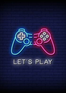 Lets play neon sign