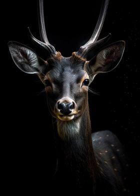 Black Deer Portrait