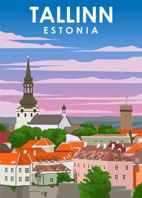 Tallinn Estonia Travel Art
