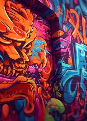 Graffiti wall art