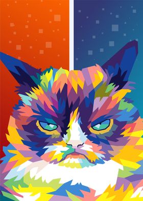 grumpy cat pop art