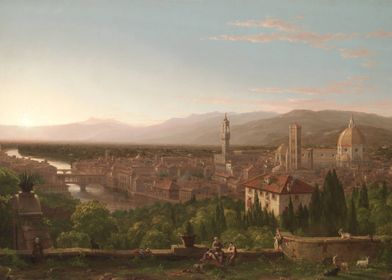 View of Florence 1837 Cole