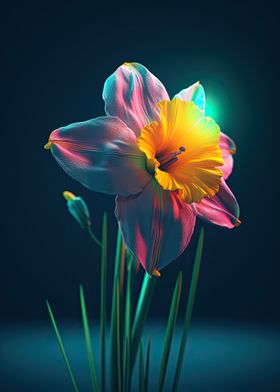 Colorful Daffodil Plant