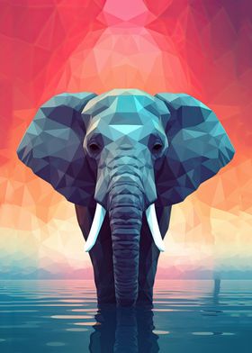 Colorful Abstract Elephant