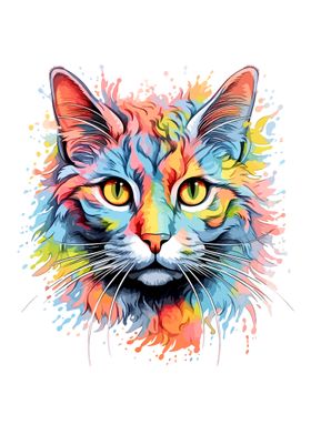 Cat in watercolor