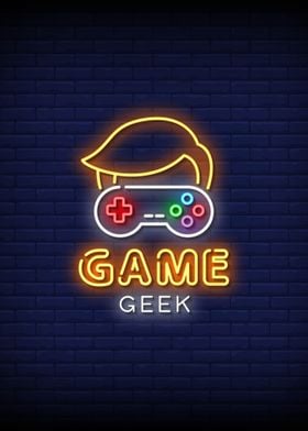 Game geek neon sign