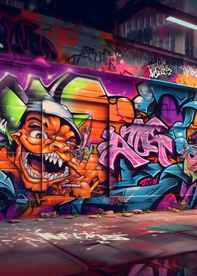 Graffiti wall art