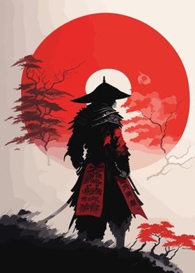 Japanese Samurai Painting