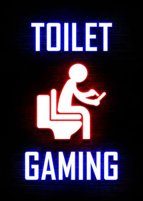 Toilet Mobile Gaming Neon