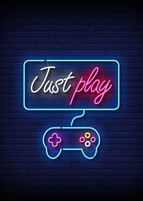 Just play neon sign