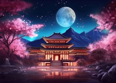 Japan Castle painting