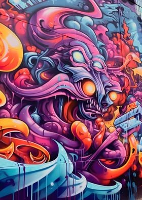 Graffiti wall art