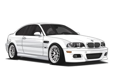 BMW E46 M3 Coupe White