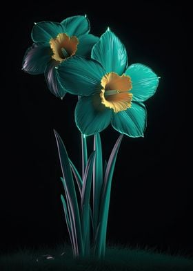 Colorful Daffodil Plant