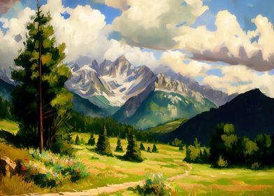 Palette Knife Mountains 37