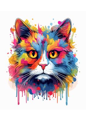 Cat in watercolor