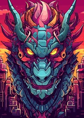 Face of a Dragon Cyberpunk