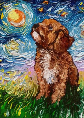 Dog Starry Night