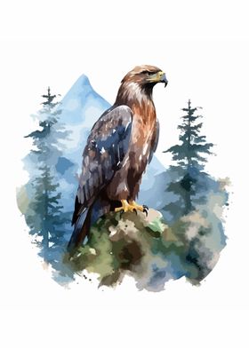 Eagle in watercolor