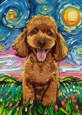 Dog Starry Night