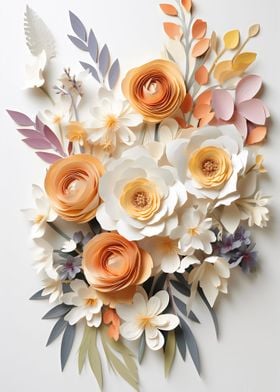 Flowers paper craft