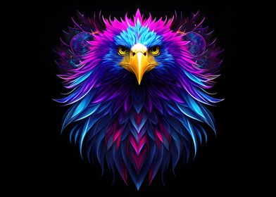 Neon style eagle