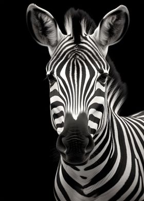 Wild Black N White Zebra